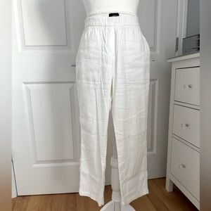Theory Straight Pull-On Pant in Linen-Viscose
